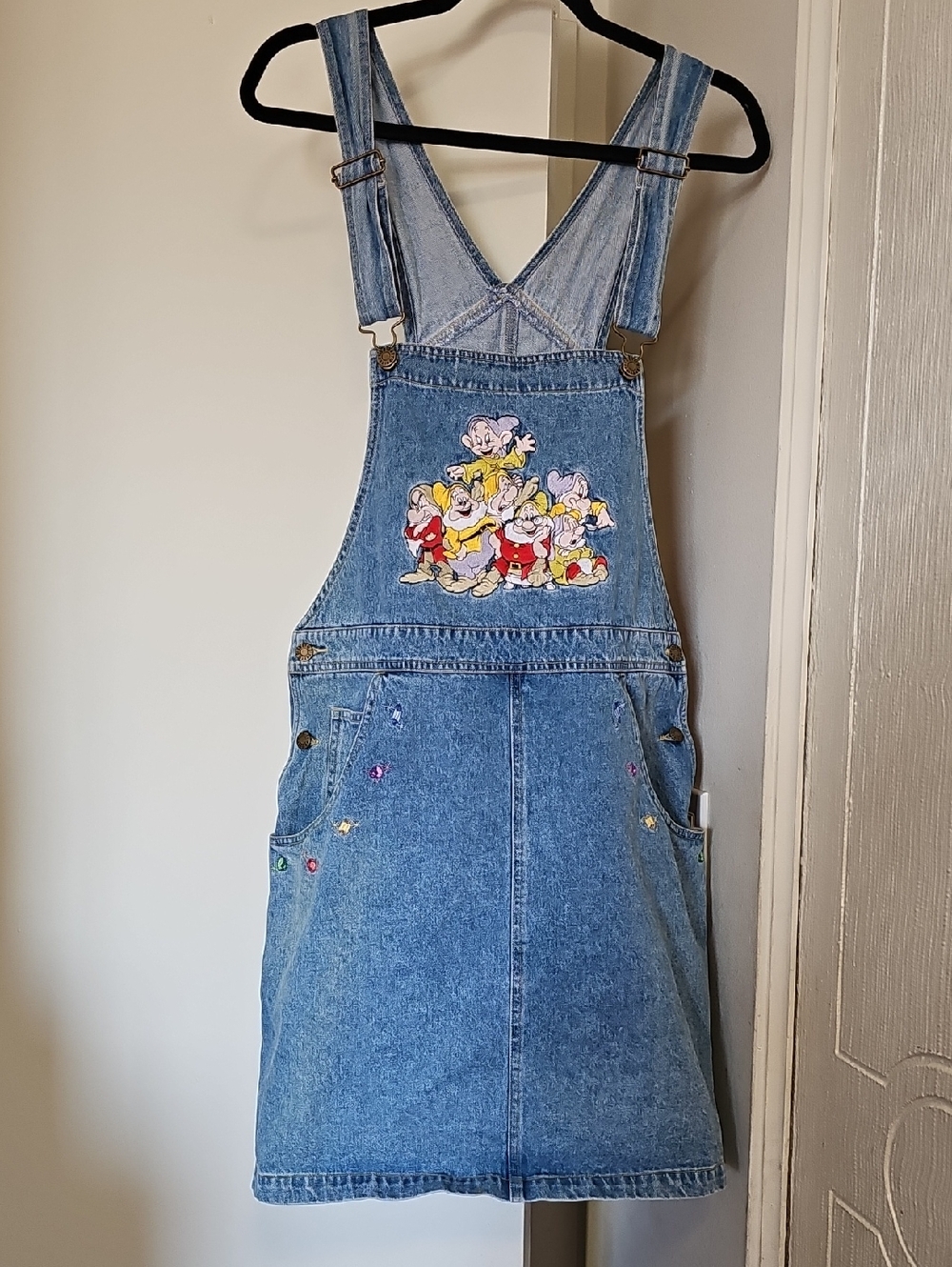 Vintage The Disney Catalog Snow White & Seven Dwarfs Overall Jean Dress XL